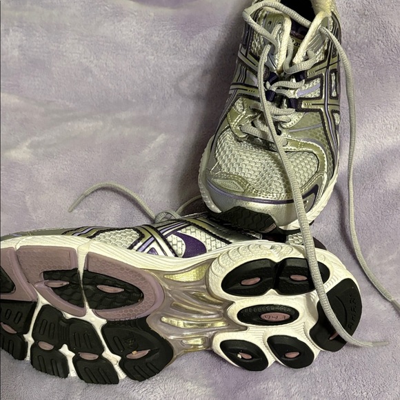 ASICS Gel Nimbus Metallic Silver and Deep Purple Sneakers - Picture 9 of 10